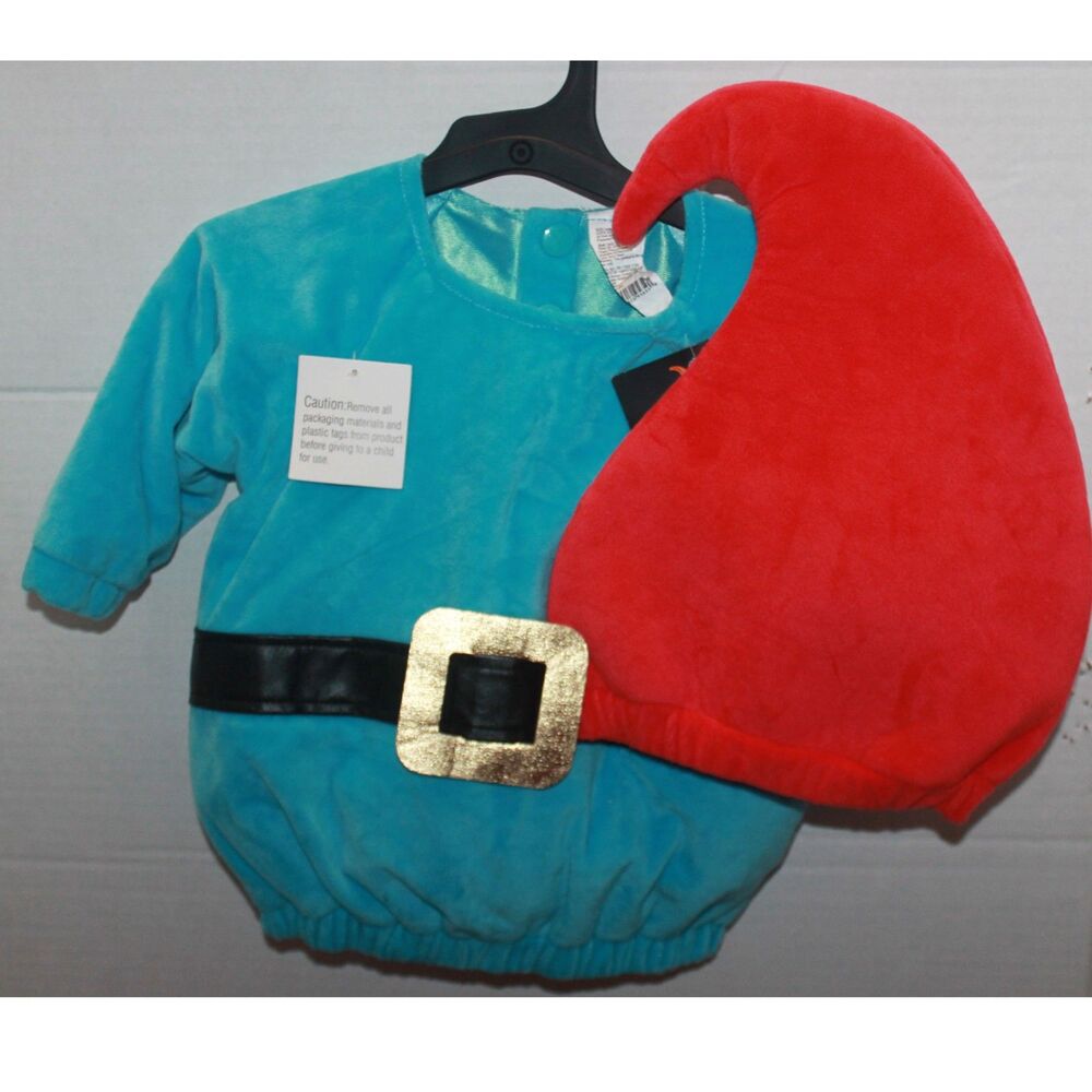 HYDE and EEK Plush Gnome (NO BEARD)  Infant Costume Size 0-6 Months